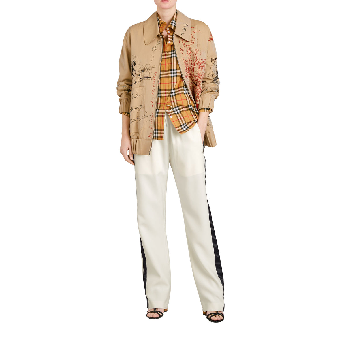 W  STRAIGHT TROUSERS BLANC CASSÉ