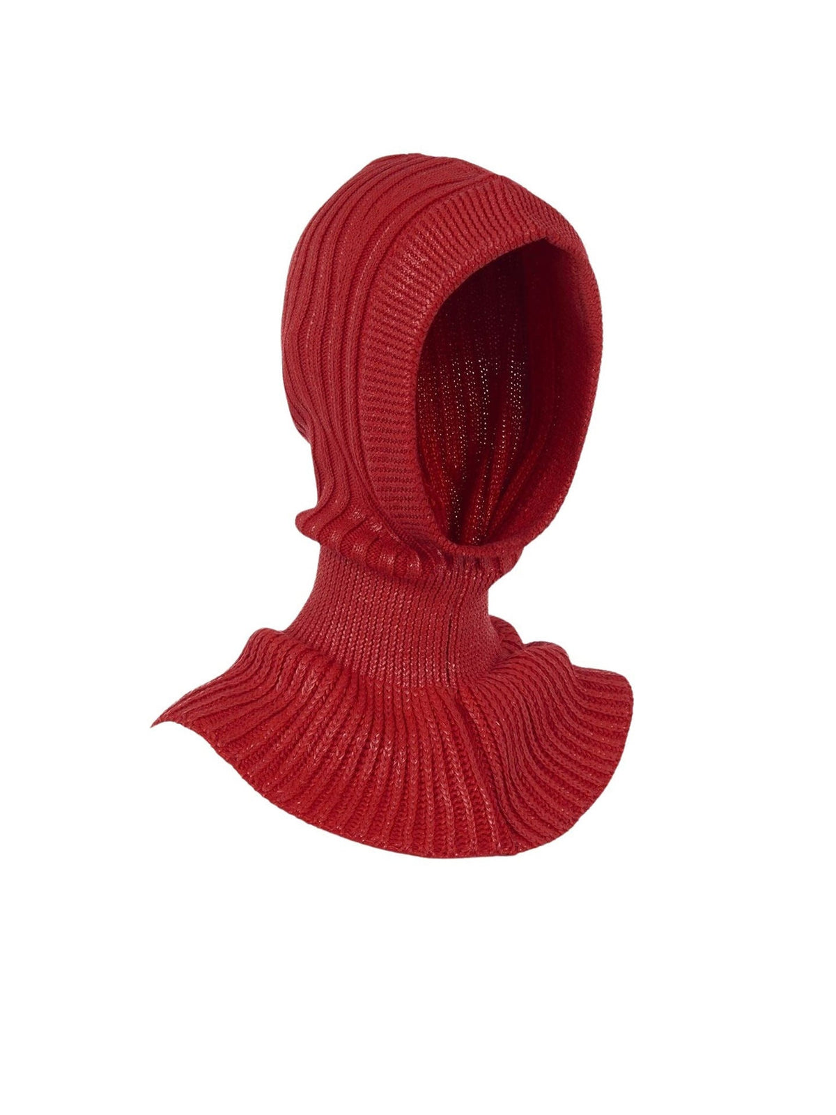 OK PORTE_Cagoule tricoté en laine - Hot Orange