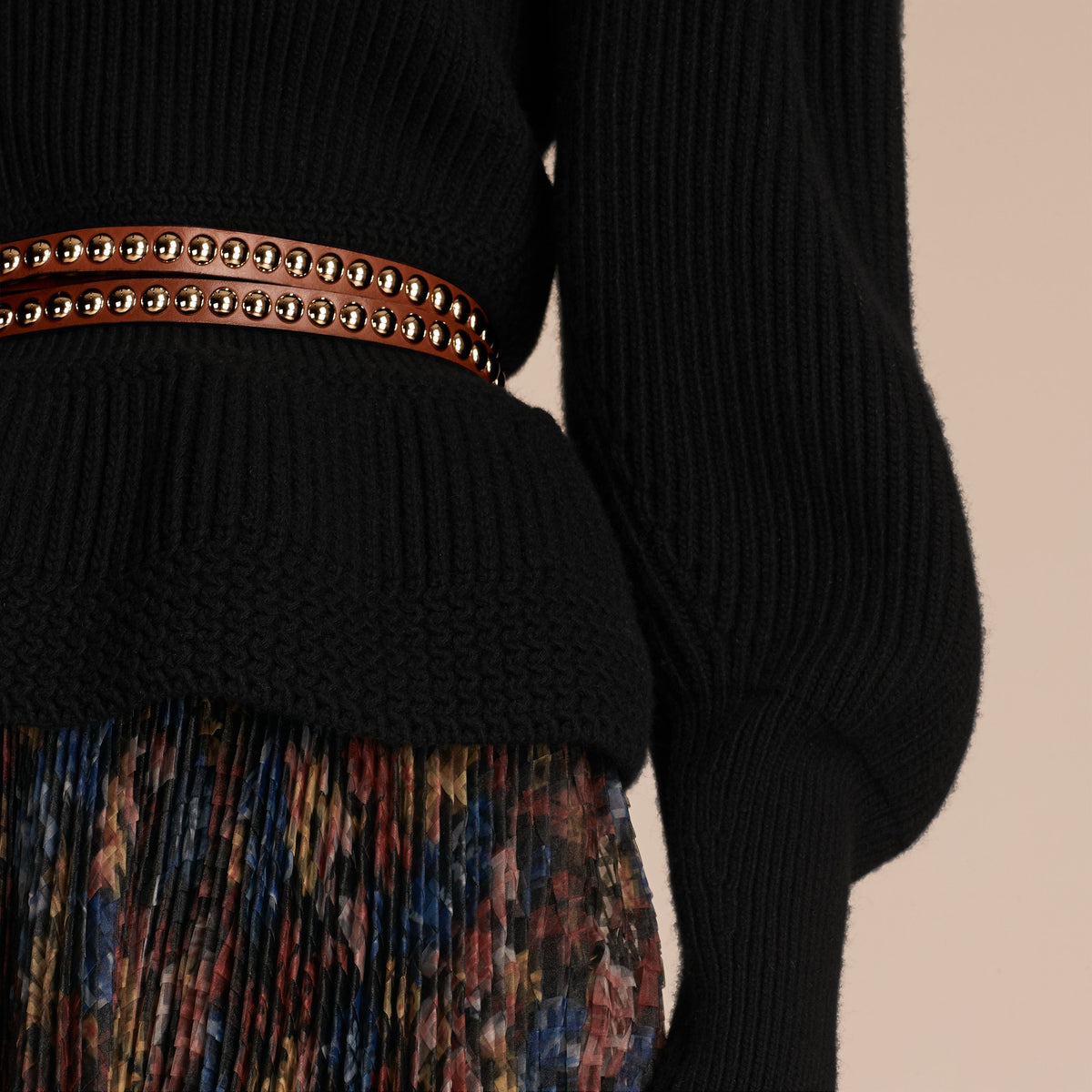 W KNIT ROUNDNECK NOIR