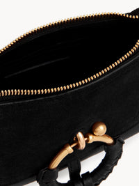 OK PORTE_Mini sac à bandoulière Joan en cuir - Black