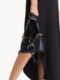 OK PORTE_Mini sac à bandoulière Joan en cuir - Black