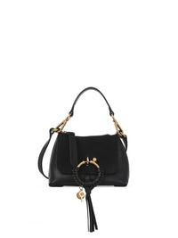OK PORTE_Mini sac à bandoulière Joan en cuir - Black
