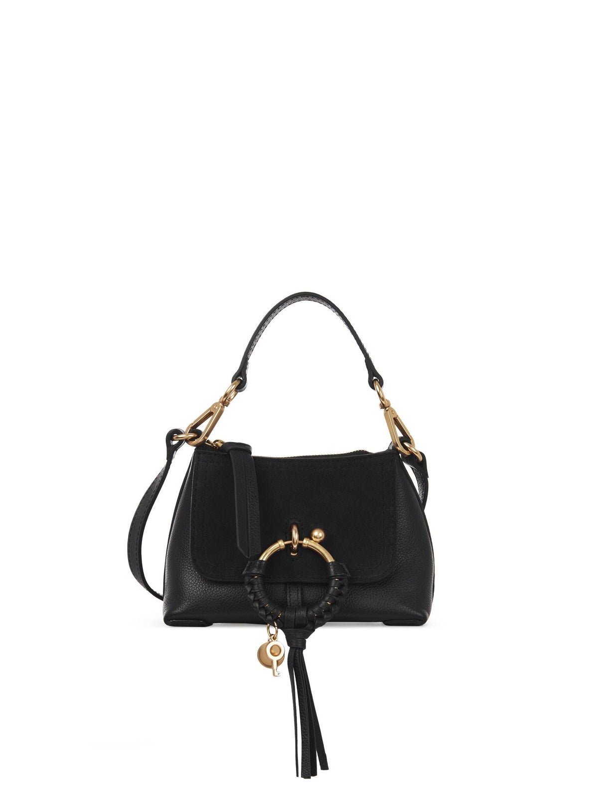 OK PORTE_Mini sac à bandoulière Joan en cuir - Black