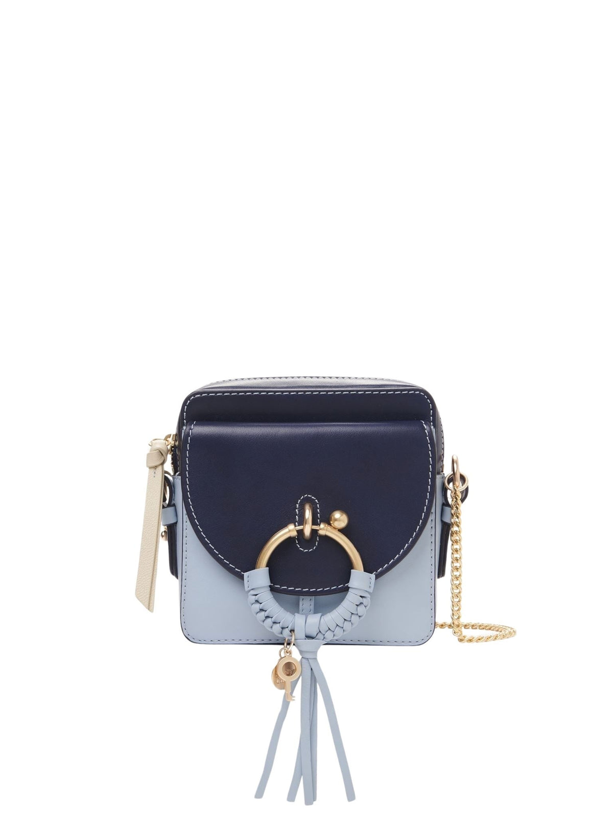 OK PORTE_Petit sac caméra Joan en cuir - Classic Navy
