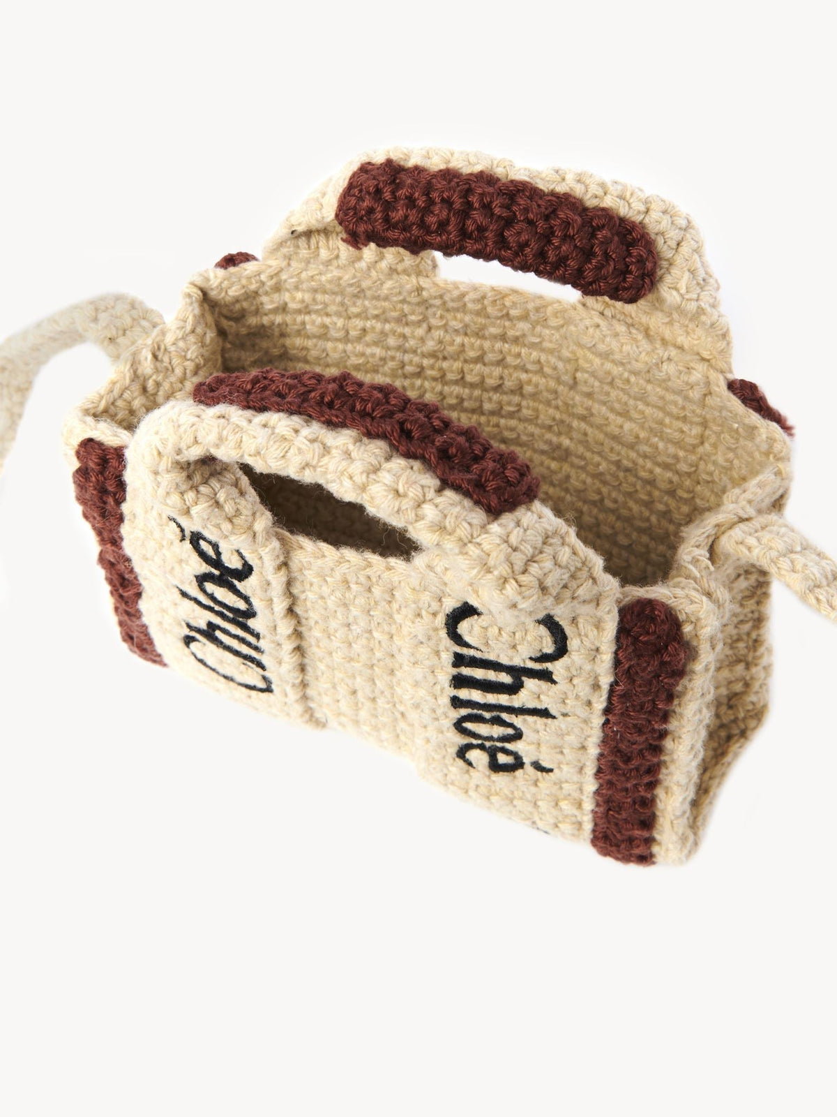 OK PORTE_Nano sac cabas Woody - Brown & Beige