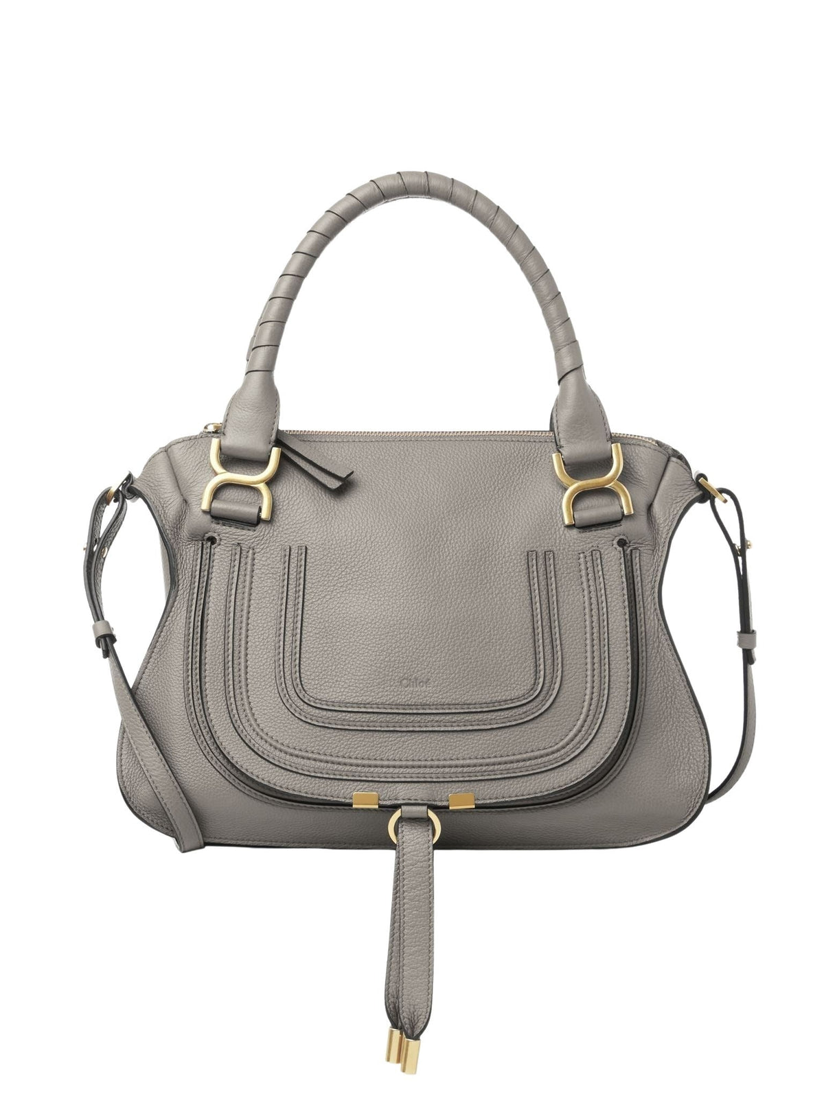 OK PORTE_Sac double porté Marcie en cuir - Cashmere Grey