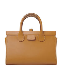 OK PORTE_Grand sac cabas Edith en cuir - Mustang Brown