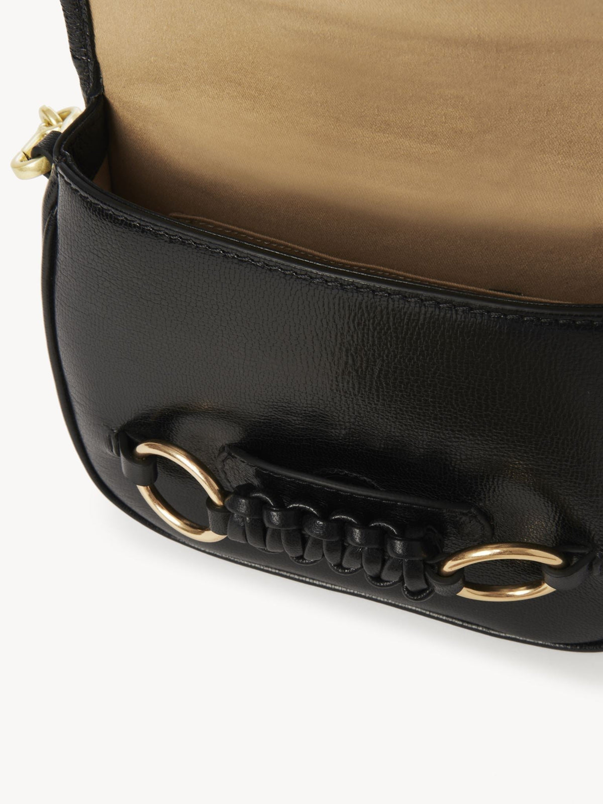 OK PORTE_Sac porté épaule Saddie en cuir - Black