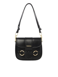OK PORTE_Sac porté épaule Saddie en cuir - Black