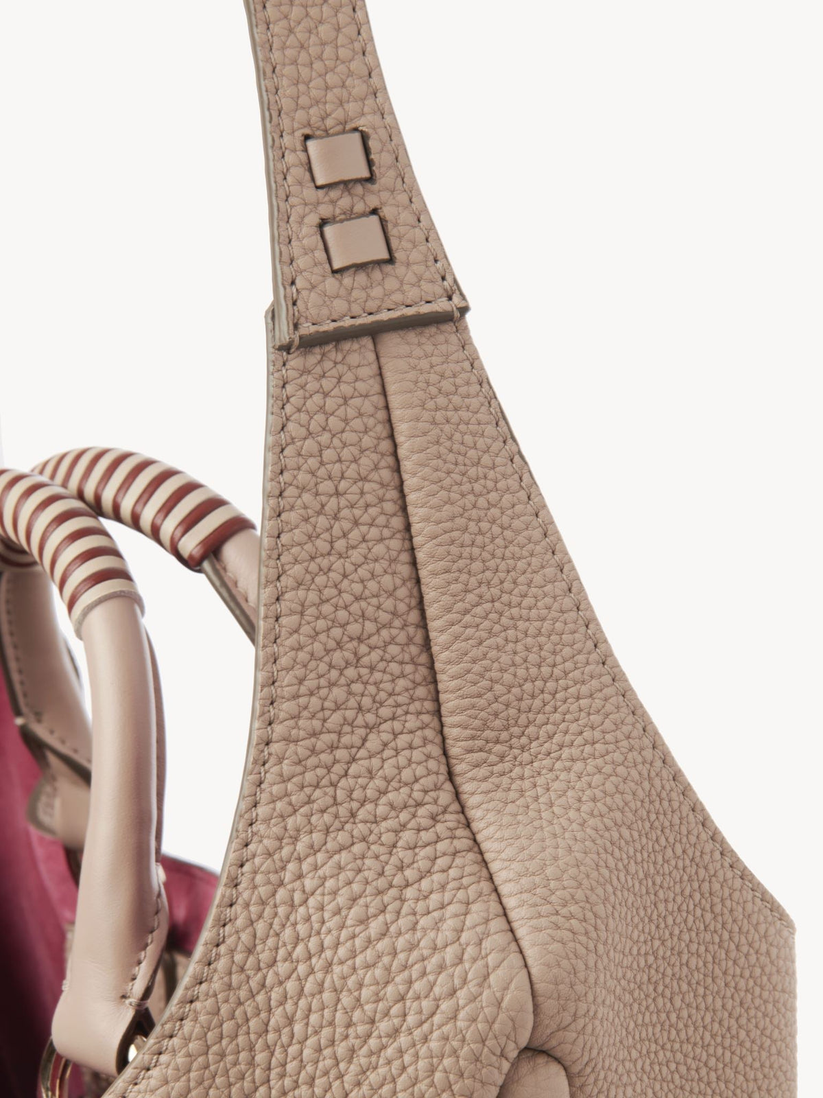 OK PORTE_Sac hobo double porté Deia en cuir - Nomad Beige