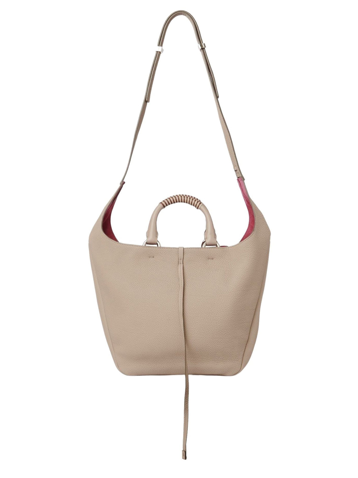OK PORTE_Sac hobo double porté Deia en cuir - Nomad Beige