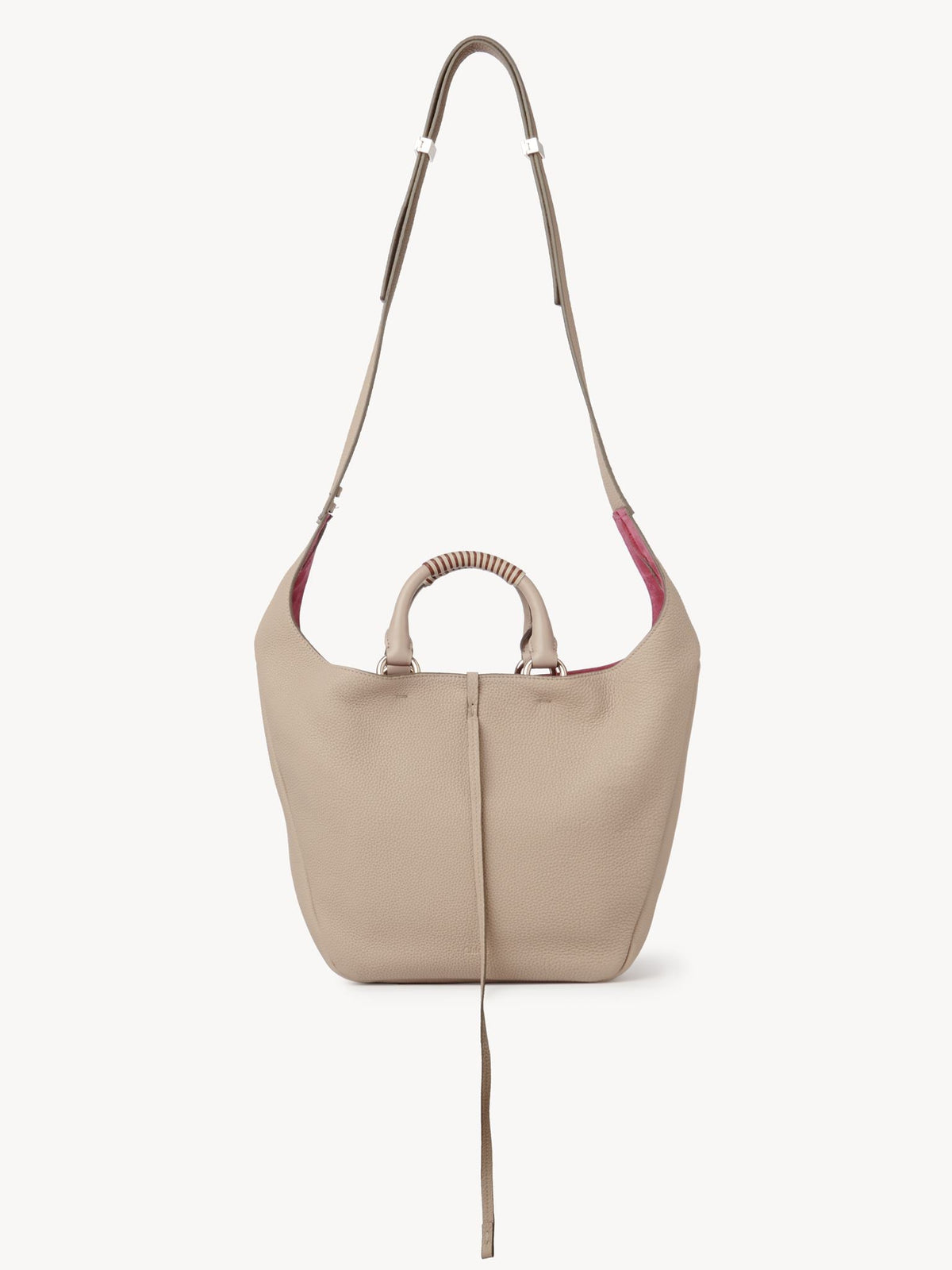 OK PORTE_Sac hobo double porté Deia en cuir - Nomad Beige