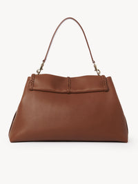 OK PORTE_Grand sac souple porté épaule Penelope en cuir - Caramel