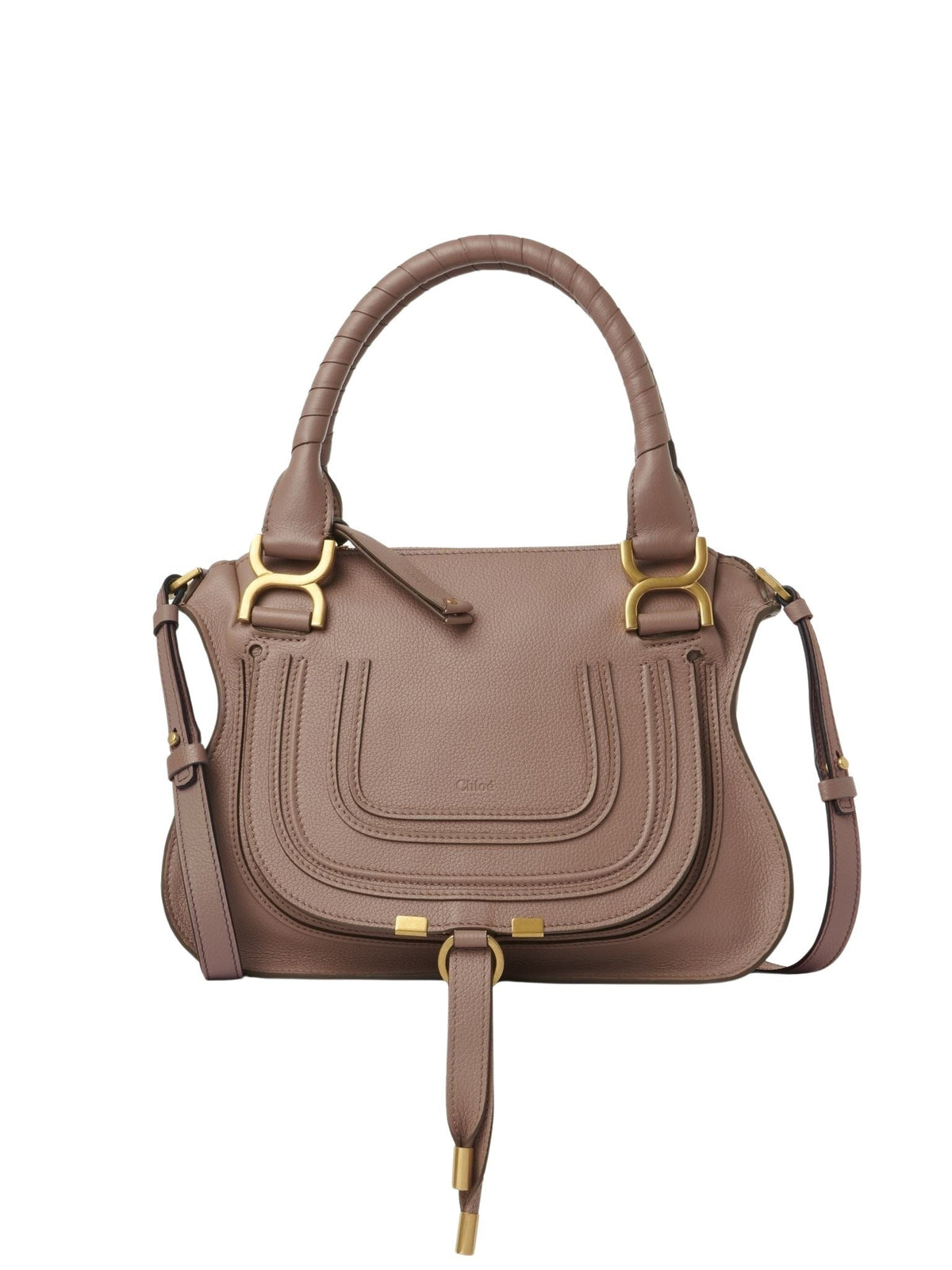 OK PORTE_Petit sac double porté Marcie en cuir - Woodrose