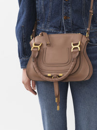 OK PORTE_Petit sac double porté Marcie en cuir - Woodrose