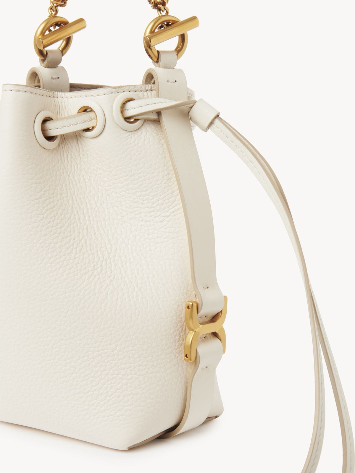 OK PORTE_Micro sac porté épaule Marcie en cuir - Misty Ivory