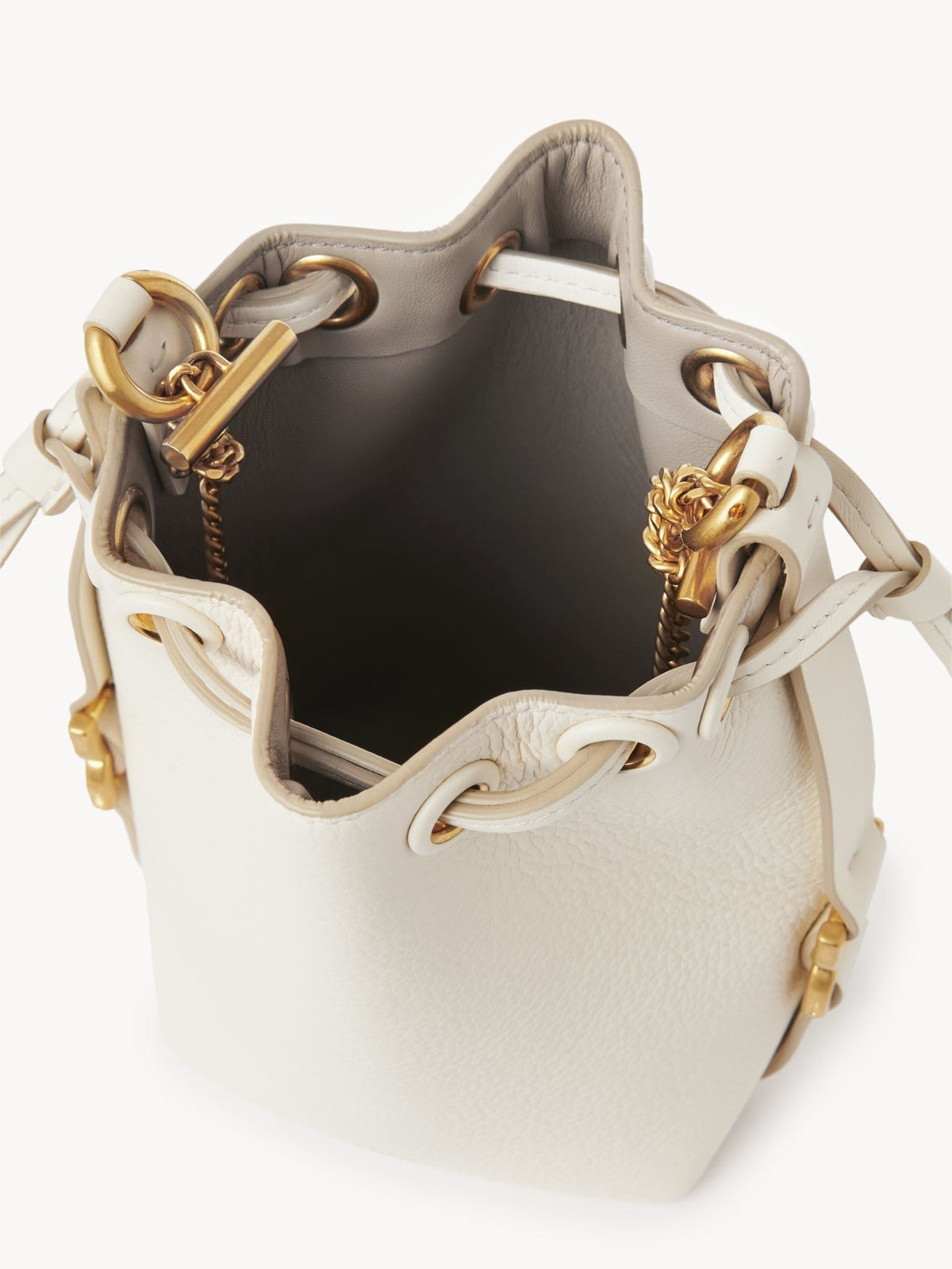 OK PORTE_Micro sac porté épaule Marcie en cuir - Misty Ivory