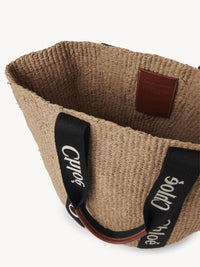 OK PORTE_Grand sac panier Woody - Black & Beige