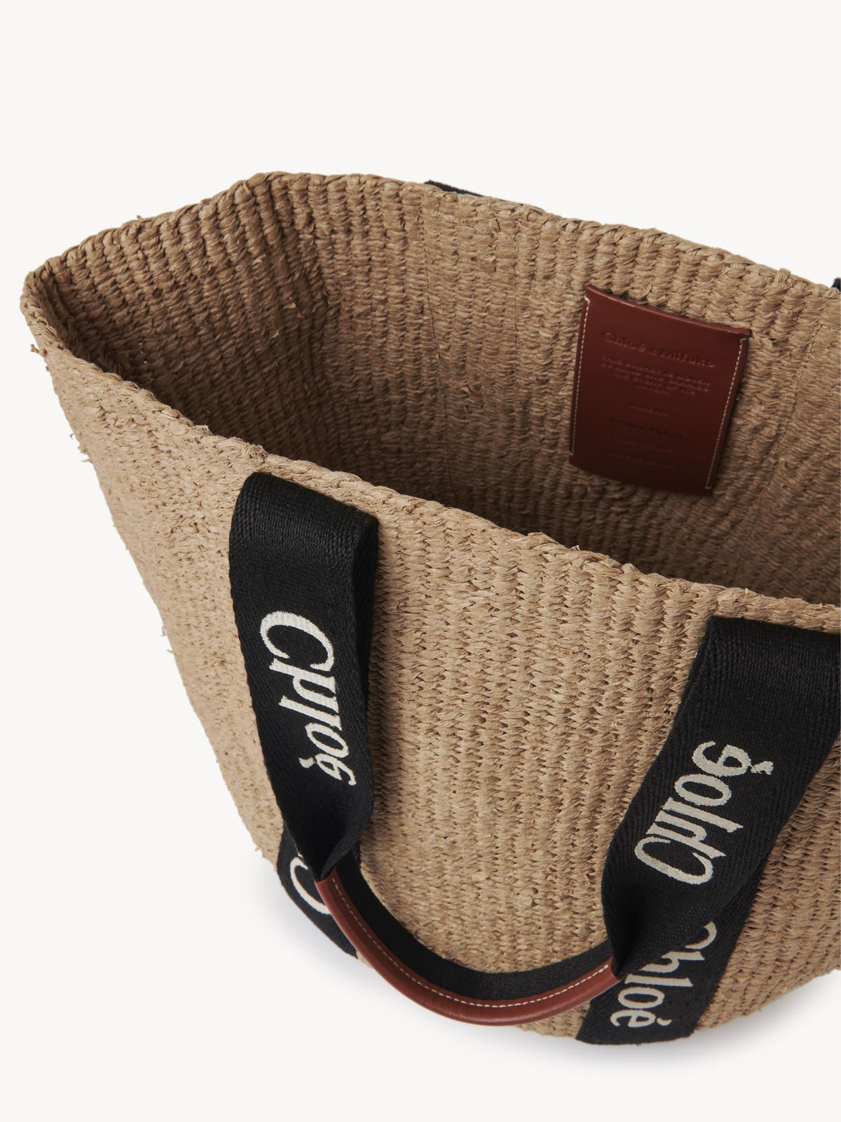 OK PORTE_Grand sac panier Woody - Black & Beige