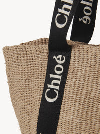 OK PORTE_Grand sac panier Woody - Black & Beige