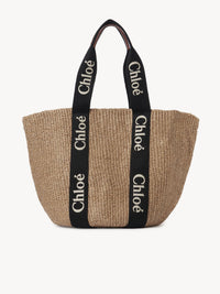 OK PORTE_Grand sac panier Woody - Black & Beige