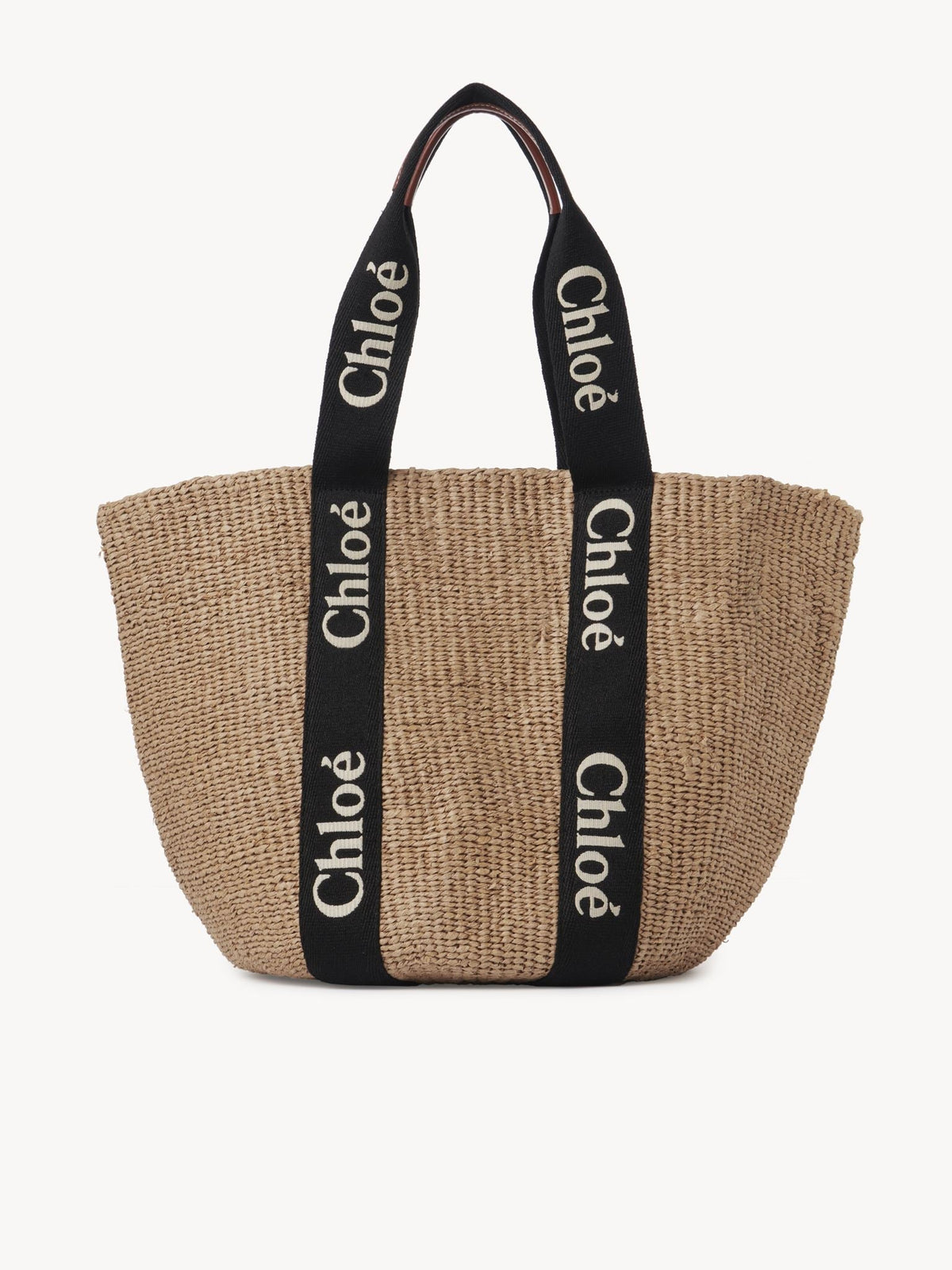 OK PORTE_Grand sac panier Woody - Black & Beige