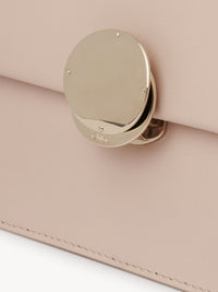 OK PORTE_Petit sac porté épaule Penelope en cuir - Powder Beige