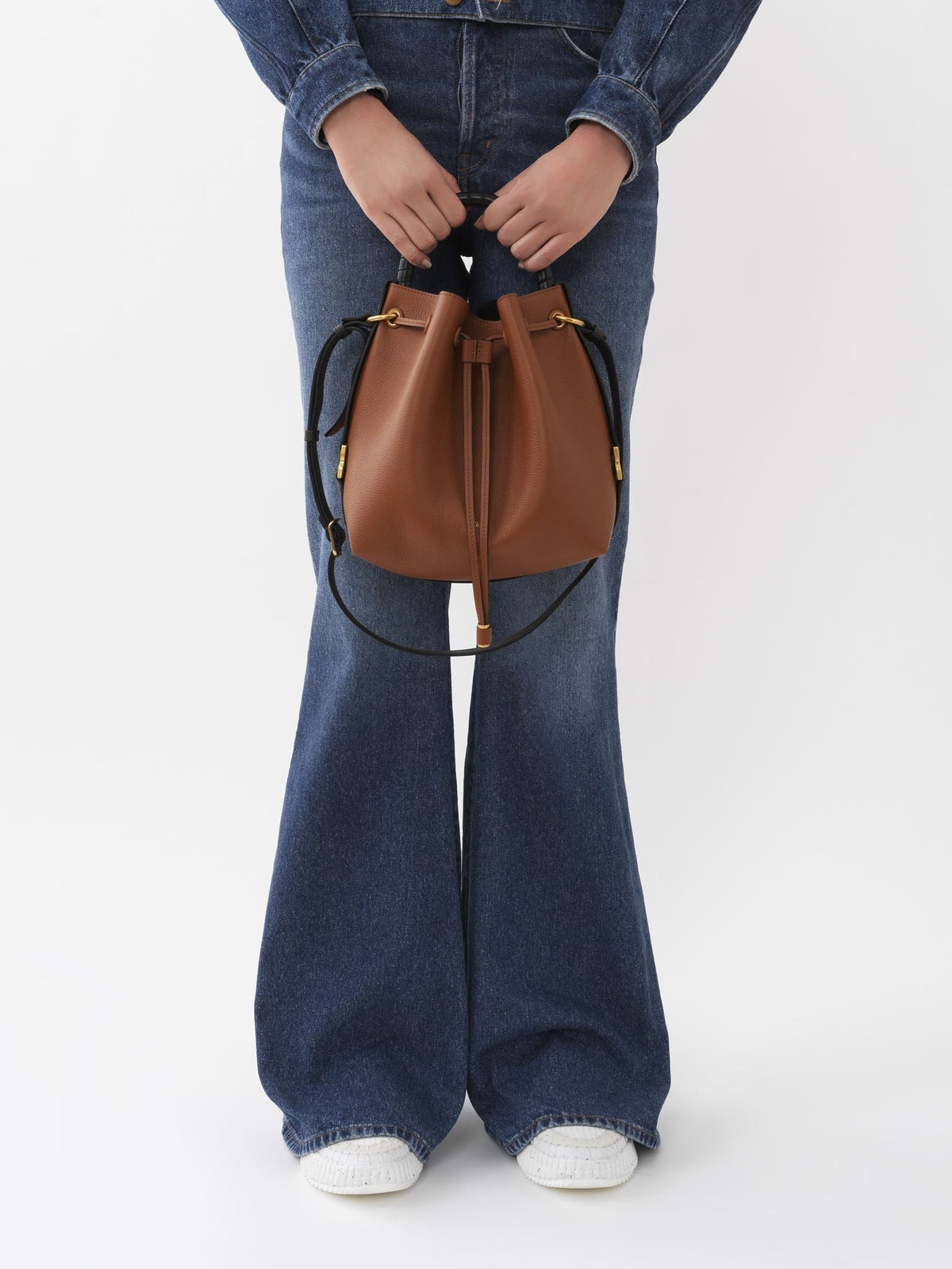 OK PORTE_Sac seau Marcie en cuir - Tan