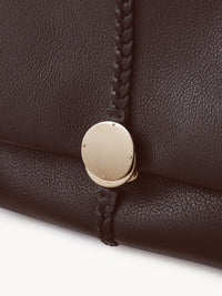 NO PORTE_Sac souple porté épaule Penelope en cuir - Deep Violine