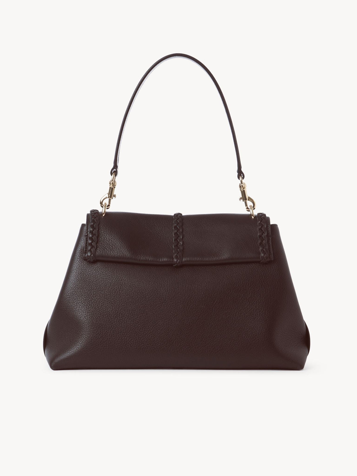 NO PORTE_Sac souple porté épaule Penelope en cuir - Deep Violine