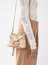 OK PORTE_Mini sac Joan en cuir - Golden Dust