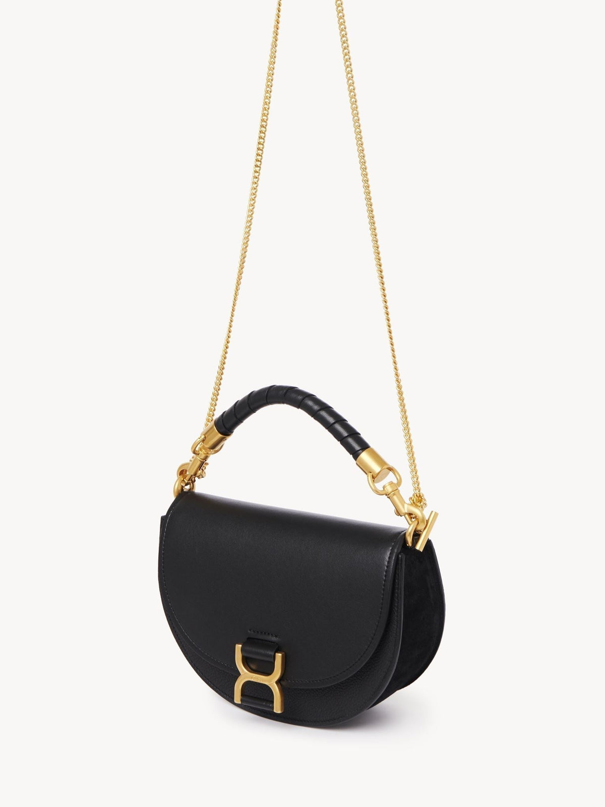 OK PORTE_Black CHAIN FLAP BAG - Black