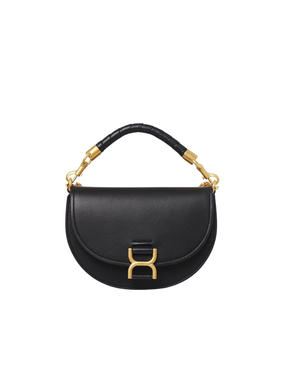 OK PORTE_Black CHAIN FLAP BAG - Black
