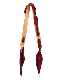 OK PORTE_Bandoulière foulard en cuir - Plum Purple