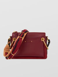 OK PORTE_Bandoulière foulard en cuir - Plum Purple