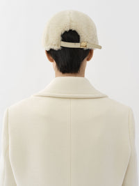 OK PORTE_Casquette à logo Chloé en laine - Soft Beige