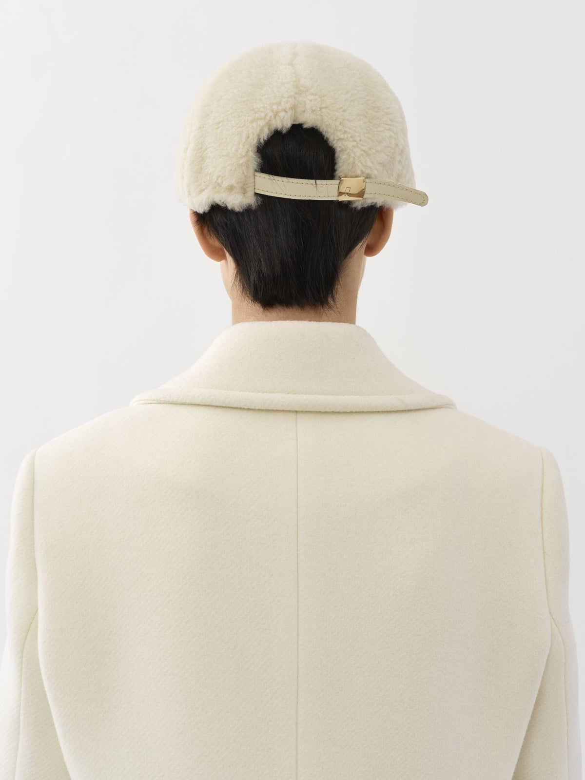 OK PORTE_Casquette à logo Chloé en laine - Soft Beige
