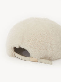 OK PORTE_Casquette à logo Chloé en laine - Soft Beige