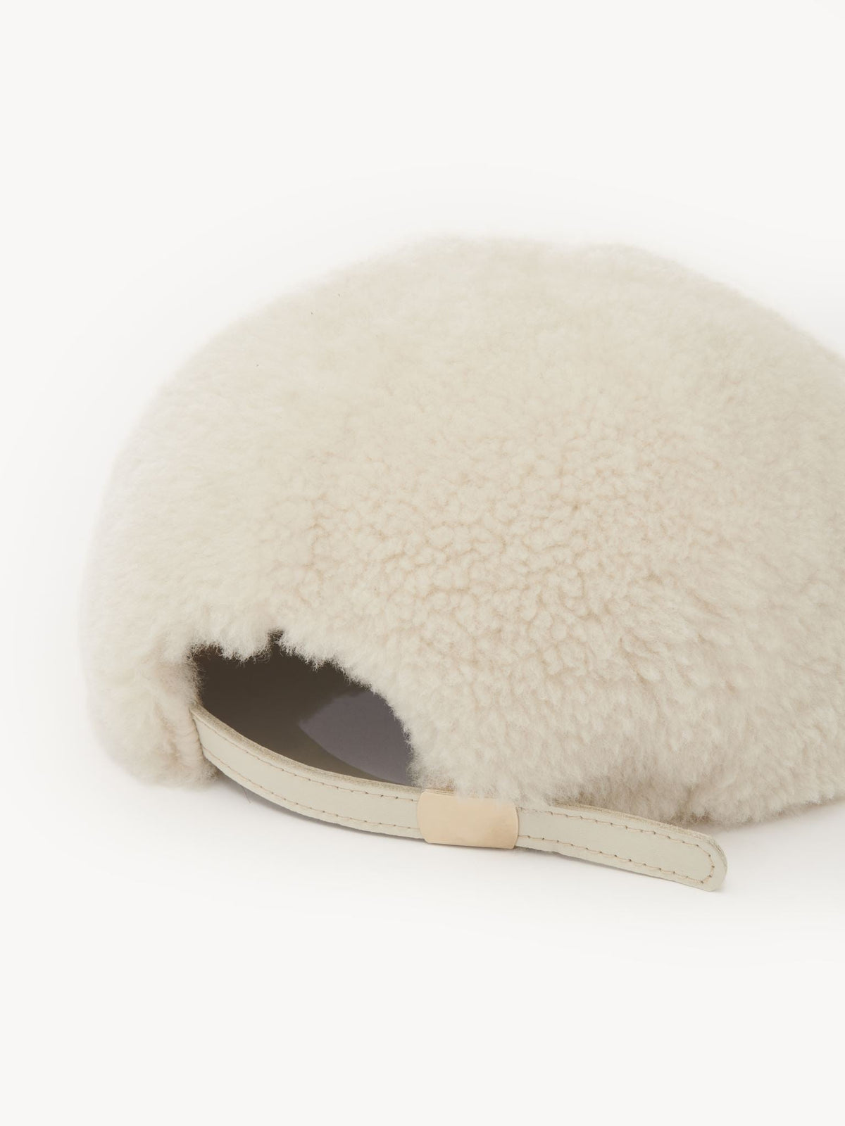 OK PORTE_Casquette à logo Chloé en laine - Soft Beige