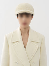 OK PORTE_Casquette à logo Chloé en laine - Soft Beige