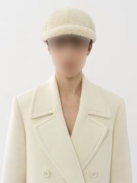 OK PORTE_Casquette à logo Chloé en laine - Soft Beige