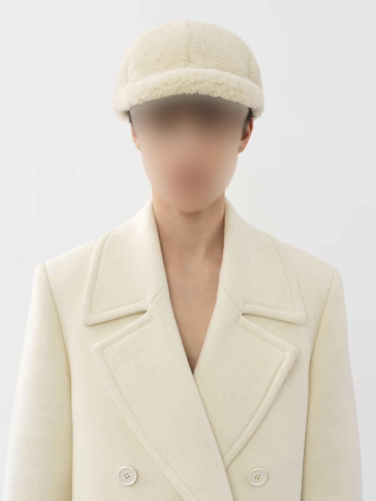 OK PORTE_Casquette à logo Chloé en laine - Soft Beige