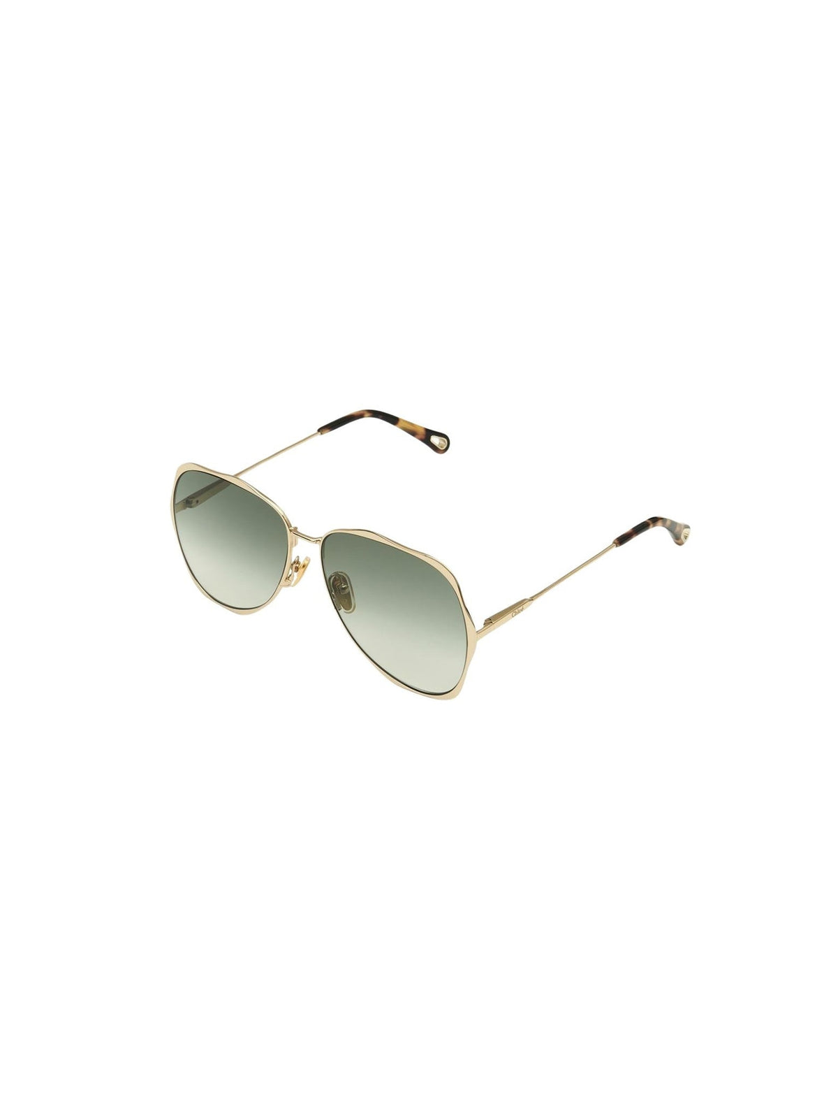 OK PORTE_Lunettes de soleil aviateur Honore - Gold & Grad Green
