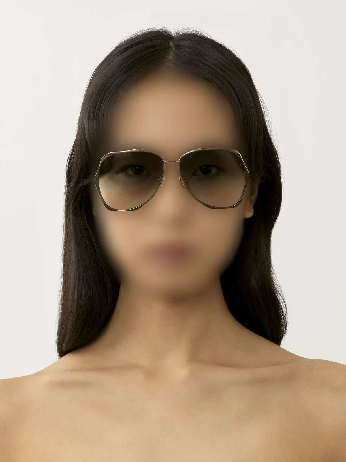 OK PORTE_Lunettes de soleil aviateur Honore - Gold & Grad Green