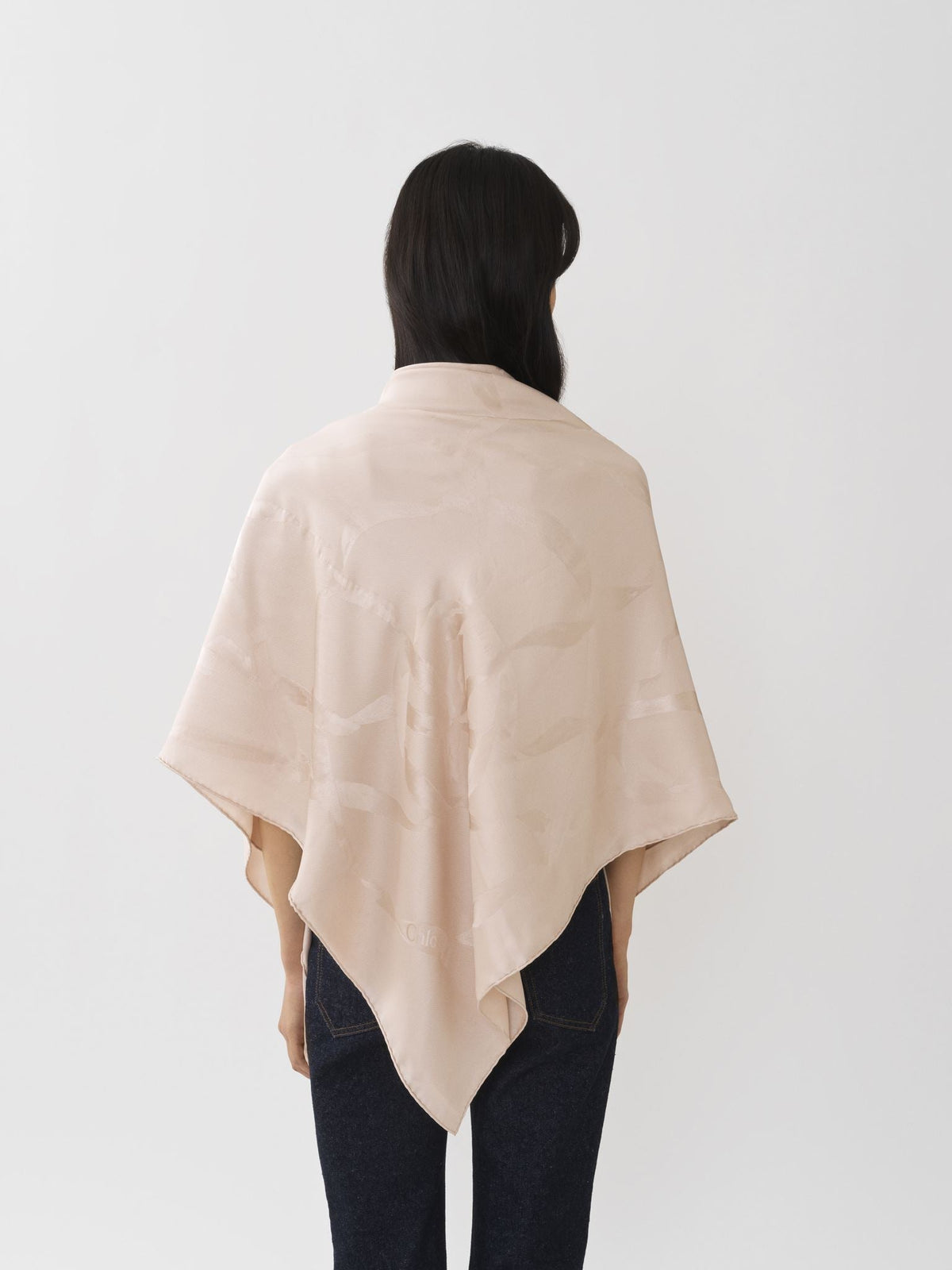 OK PORTE_Foulard en soie - Light Pink