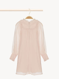 OK PORTE_Robe à col rond en laine - Rosewood
