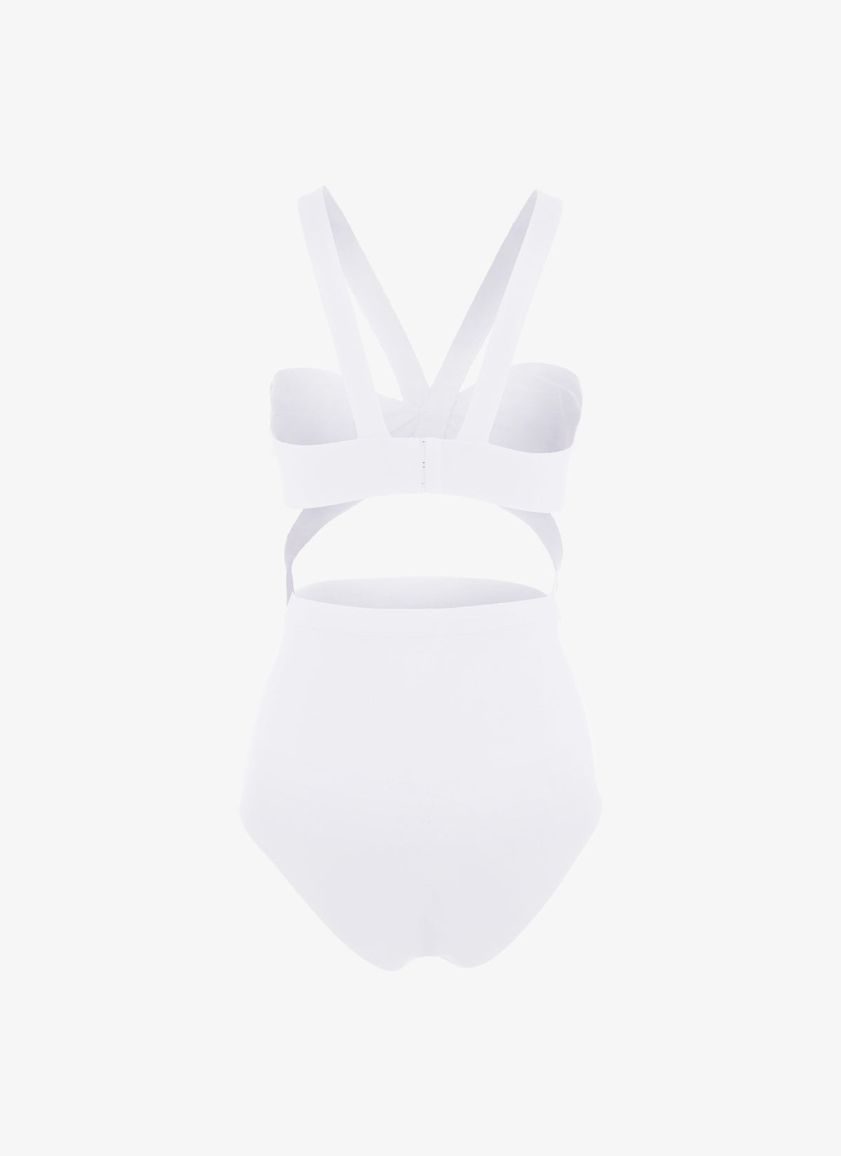 One-piece swimming costume bikini - White