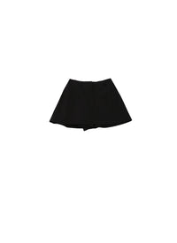 Jupe-short unie - Noir intense