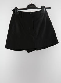 Jupe-short unie - Noir intense