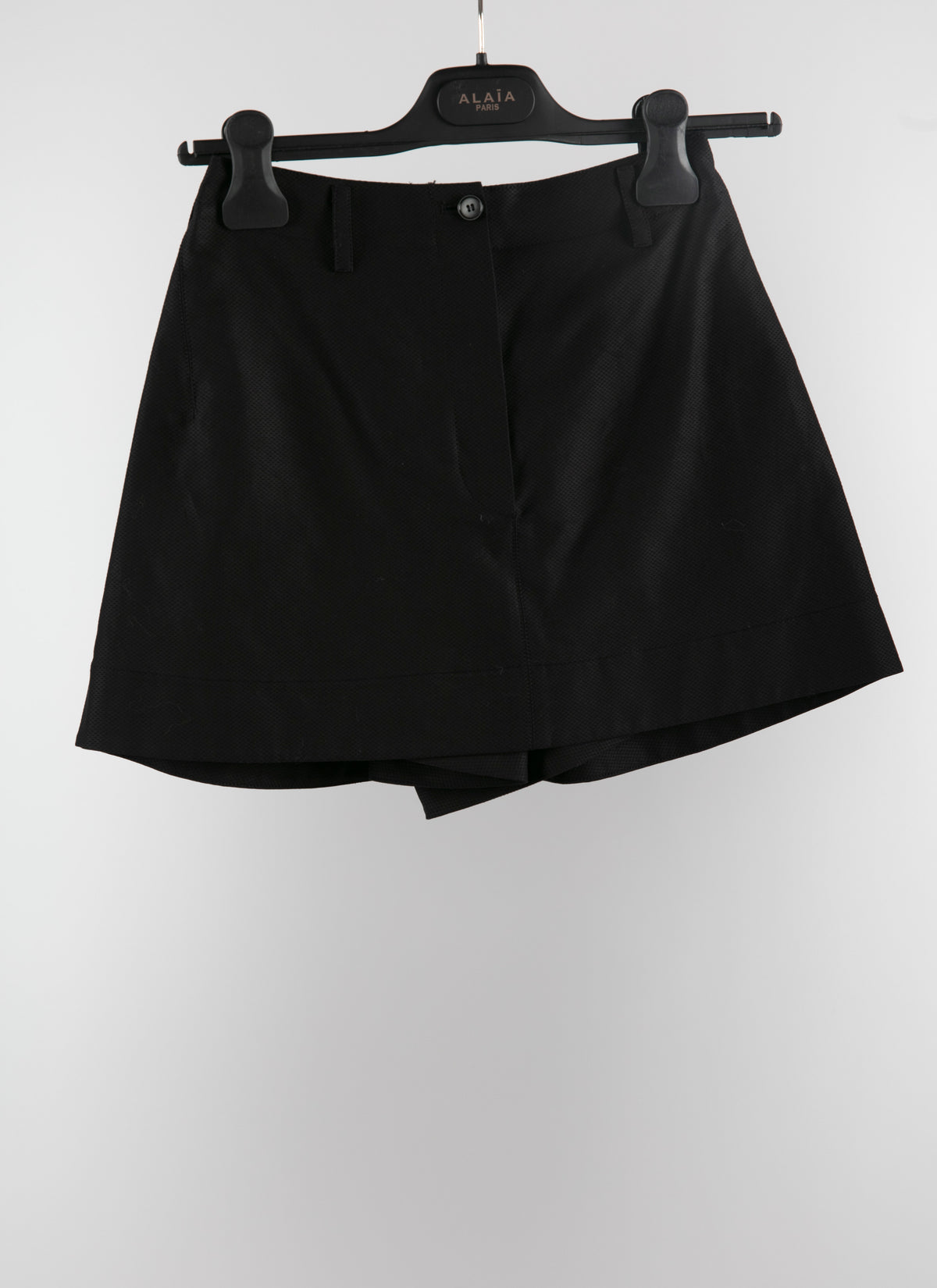 Jupe-short unie - Noir intense